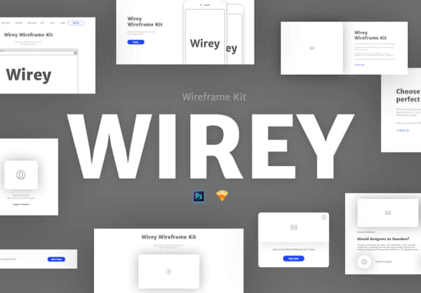 线条框架套件 (Wirey Wireframe Kit)