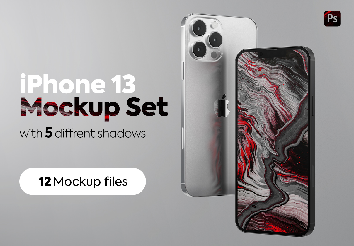 iPhone 13模拟图集 (iPhone 13 mockup Set)