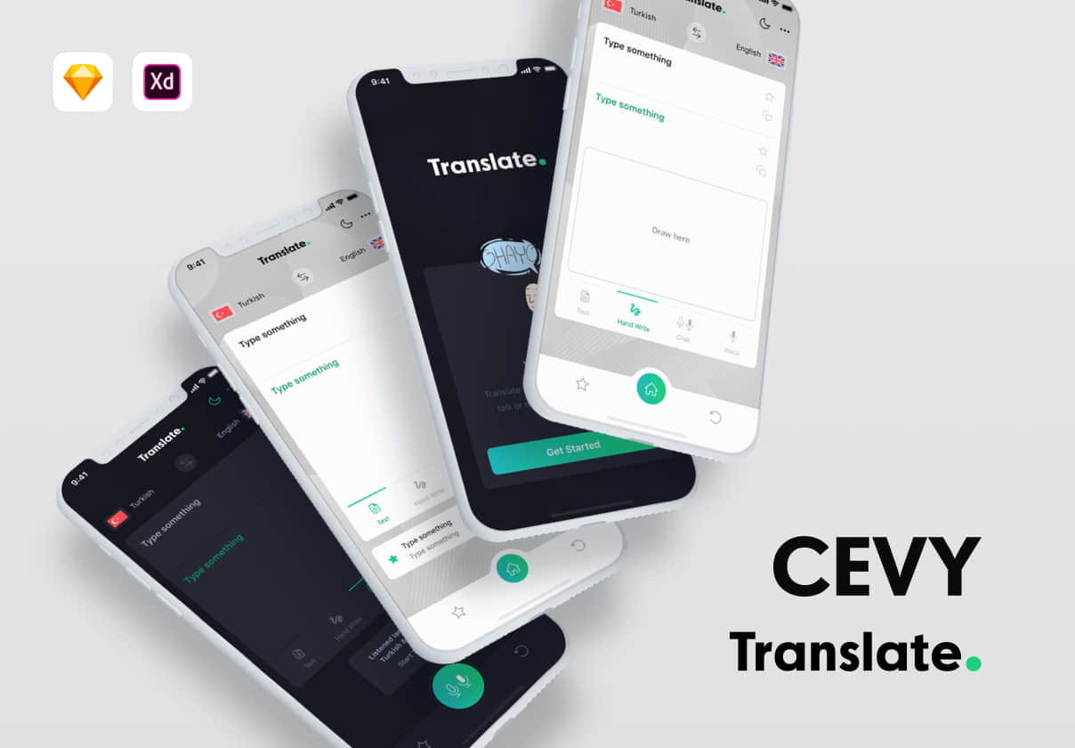 Cevy Translate 移动应用 Ui Kit (Cevy Translate Mobile