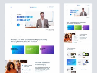 创造性的机构登陆页面(Creatively Agency Landing Page)