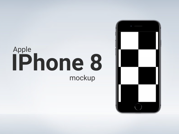 iPhone 8 Plus白色模拟图(iPhone 8 Plus White Mockup)