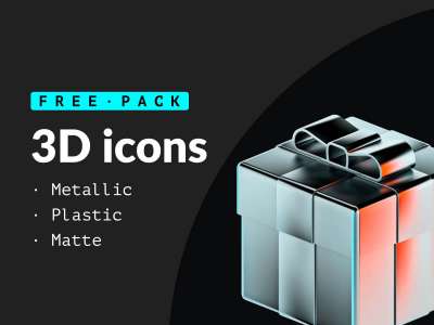 金属3D图标(Metallic 3D Icons)