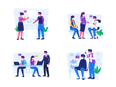工作面罩插图(Work Facemask Illustrations)