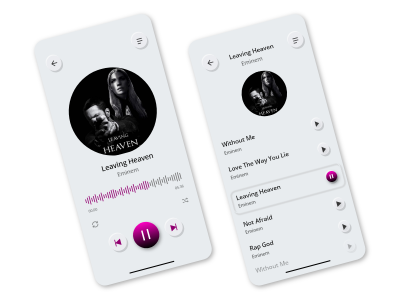 在线收听应用程序UI设计(Listen Online App UI Design)