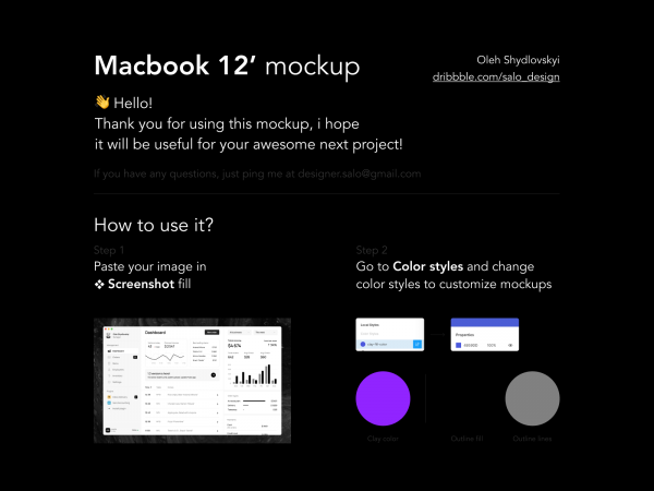 Macbook 12英寸泥塑模型(Macbook 12� Clay Mockup)