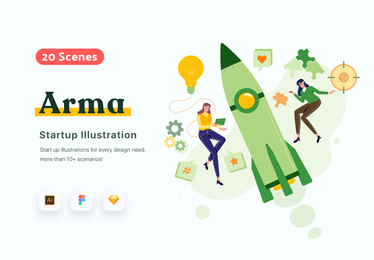 Arma启动20个场景的插图 (Arma Start Up 20 Scenes Illustrati