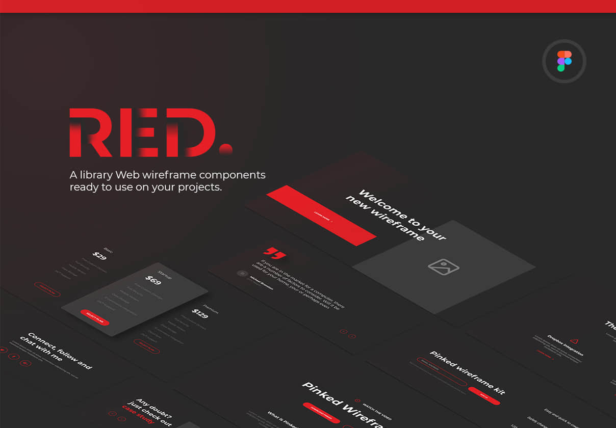 红色线框套件 (Red Wireframe Kit)