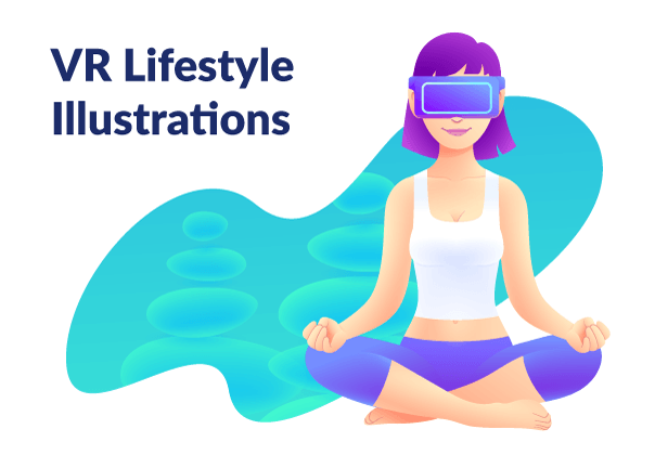 VR生活方式插图 (VR Lifestyle Illustrations)