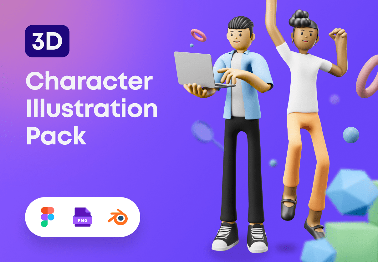 字符&人物3D图标