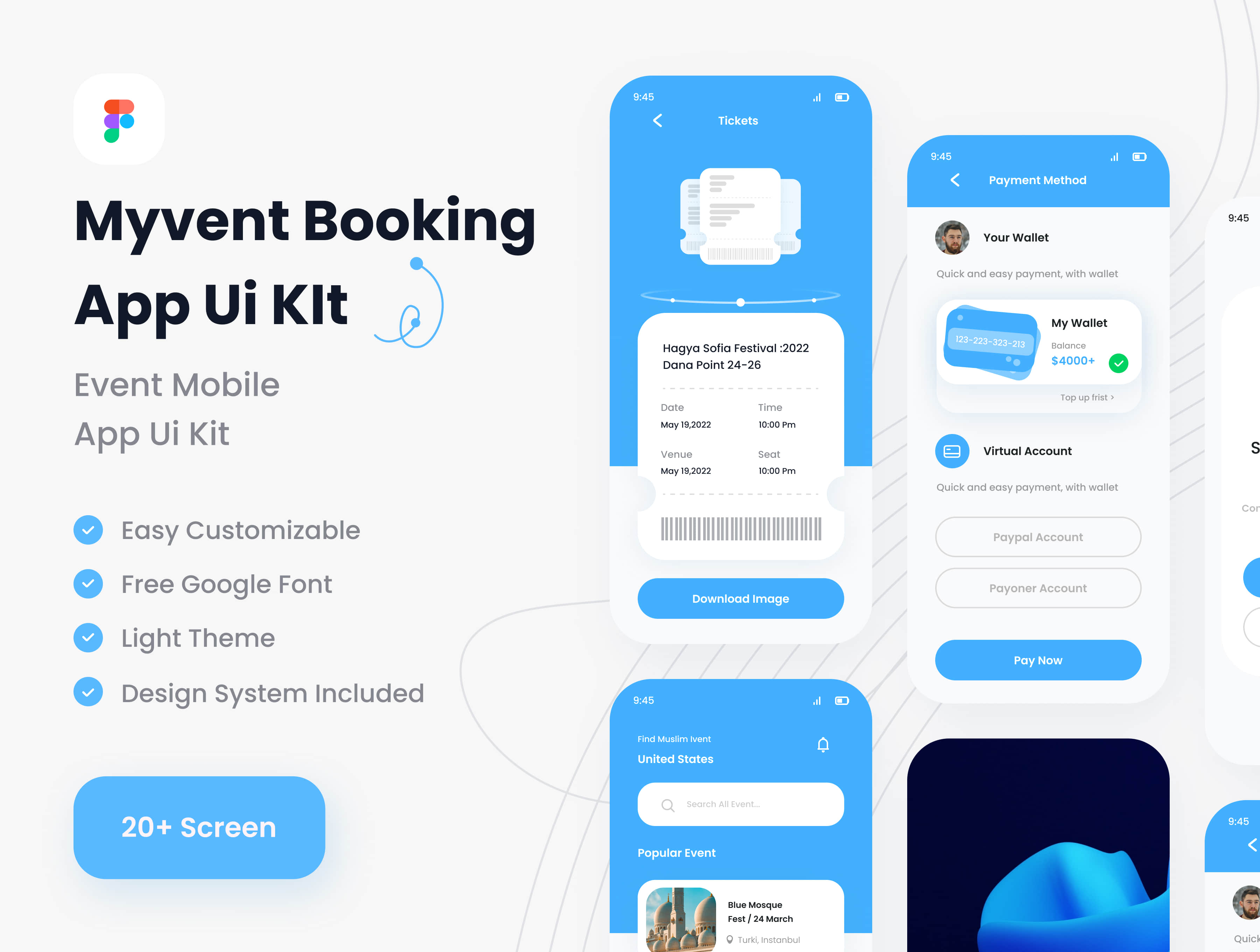 Myvent活动预订应用程序用户界面套件 (Myvent Event Booking App UI Kit)