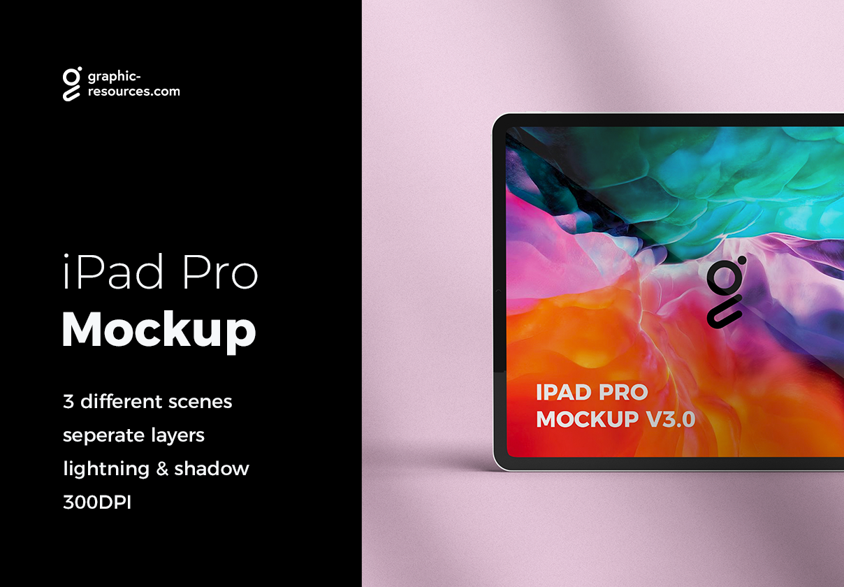 iPad Pro模拟场景 (iPad Pro Mockup Scenes)