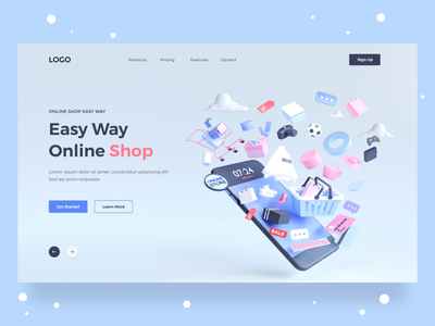 电子商务网站标题(E-commerce Website Header)
