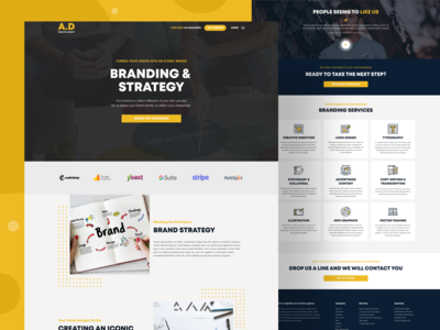 创意代理服务网页(Creative agency service Web Page)