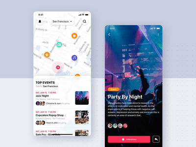 社交移动应用程序 UI 模板(Social mobile app UI template)