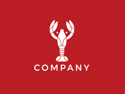 现代龙虾标志模板(Modern Lobster Logo Template)