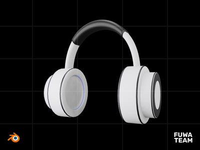 耳机 - 3D 未来派游戏设备(Headphone - 3D Futuristic game device)