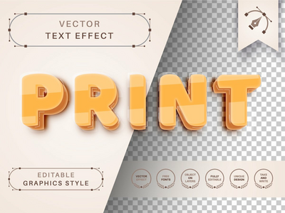 3D 打印 - 可编辑的文本效果，字体样式(3D Print - Editable Text Effect, Font Style)