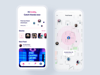 约会移动应用程序 UI 概念(Dating mobile app UI concept)