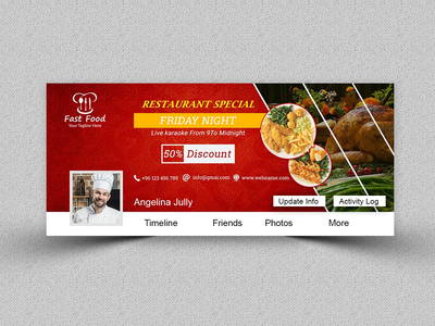 餐厅脸书封面设计(Facebook Cover Design For Restaurant)