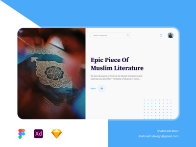 文学登陆页面UIUX设计(Literature Landing Page UIUX Design)