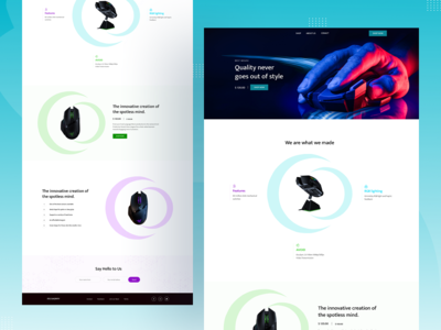 电商电脑鼠标店登陆页面(E-commerce Computer  Mouse Shop Landing Page)