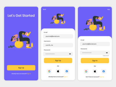 注册屏幕(Sign Up-In Screen)
