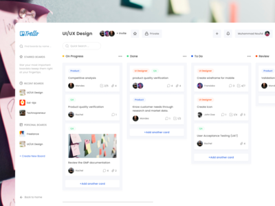 Trello 重新设计 - Uplabs 挑战(Trello Redesign - Uplabs Challanges)