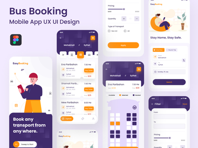 预订移动应用程序 - 巴士预订(Booking mobile app - Bus booking)