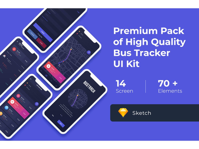 Sketch 的在线巴士跟踪移动应用程序(Online Bus Tracking Mobile App for Sketch)