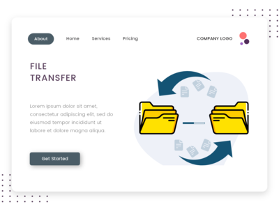 文件传输矢量图(File transfer vector illustration)