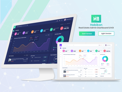 Habikon - 房地产管理仪表板 UI 套件(Habikon - Real Estate Admin Dashboard UI Kit)