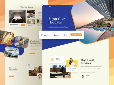酒店响应式着陆页(Hotel Responsive Landing Page)