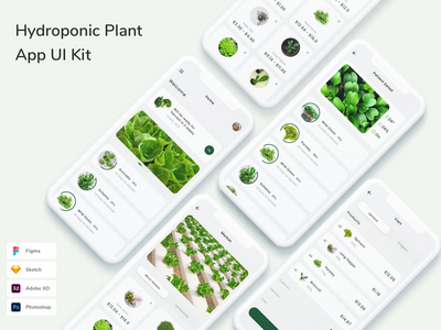 水培植物应用程序 UI 套件(Hydroponic Plant App UI Kit)