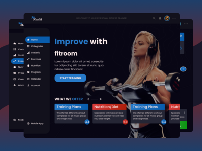 Fit Health UI 仪表板设计(Fit Health UI Dashboard Design)