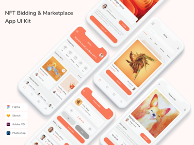 NFT 竞价和市场应用程序 UI 套件(NFT Bidding & Marketplace App UI Kit)