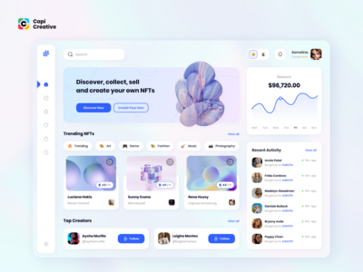NFT 仪表板 UI 概念(NFTs Dashboard UI Concept)