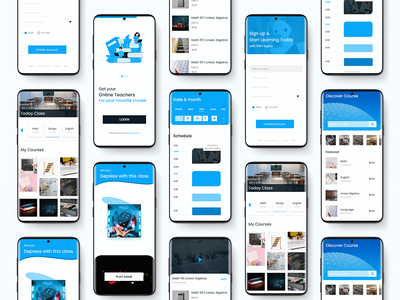 带有常规应用程序 UI 设计的在线课程(Online course with Routine App Ui Design)