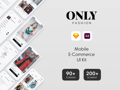 ONLY 时尚移动电子商务 UI 套件(ONLY Fashion Mobile E-Commerce UI Kit)