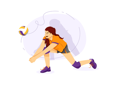 排球运动员在地面上打排球(Volley ball players playing volleyball in ground)