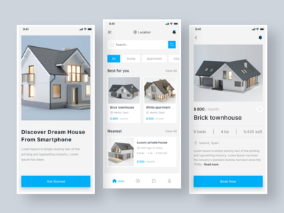 房地产移动应用程序设计(Real Estate Mobile App Design)
