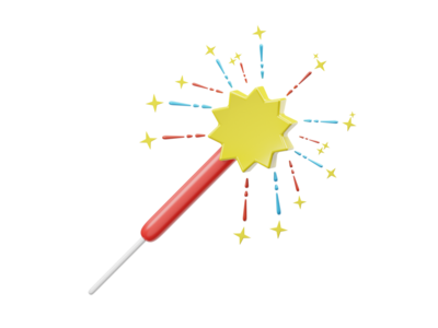 烟火 3D 渲染插图(Sparkler 3D Render illustration)