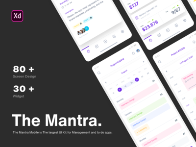 Mantra - 项目管理 UI 工具包。(The Mantra - Project Management UI Kit.)