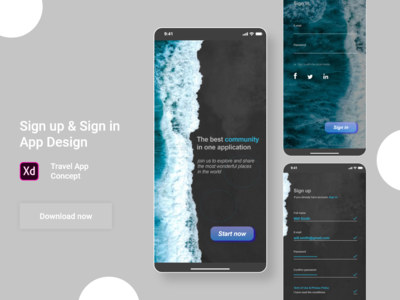 注册并登录 App Design(Sign up & Sign in App Design)