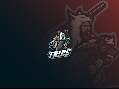 部落战士标志设计(Tribe warrior logo design)