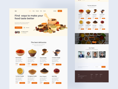香料网站 - 概念设计(Spices Website - Concept Design)