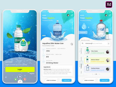 饮用水输送移动应用程序设计(Drinking Water Delivery Mobile App Design)