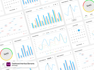 仪表板界面元素 - 轻量版(Dashboard Interface Elements - Light Version)