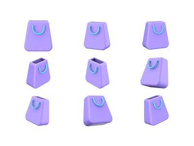 包 3D 图标(Bag 3D icon)