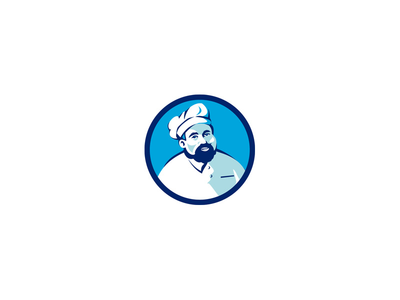 贝克厨师厨师胡子圈复古(Baker Chef Cook Bearded Circle Retro)