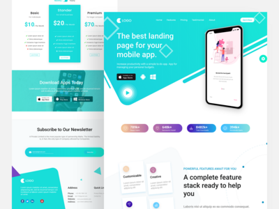 应用登陆页面：主页(App Landing Page: Home page)